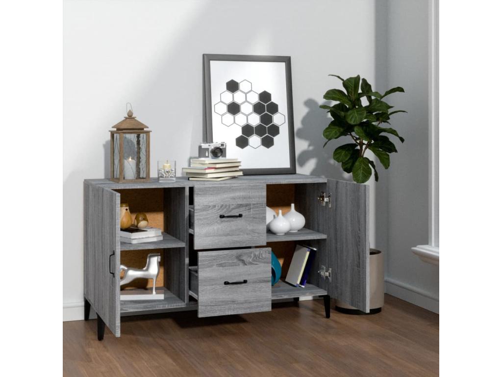 Nobellea grey sideboard 100x36x60 cm engineered wood ZPPB83395