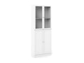 Boisona Bookshelf, Desk Shelf, Mobile Book Holder, 79x28 h203 cm, White MCMG35736
