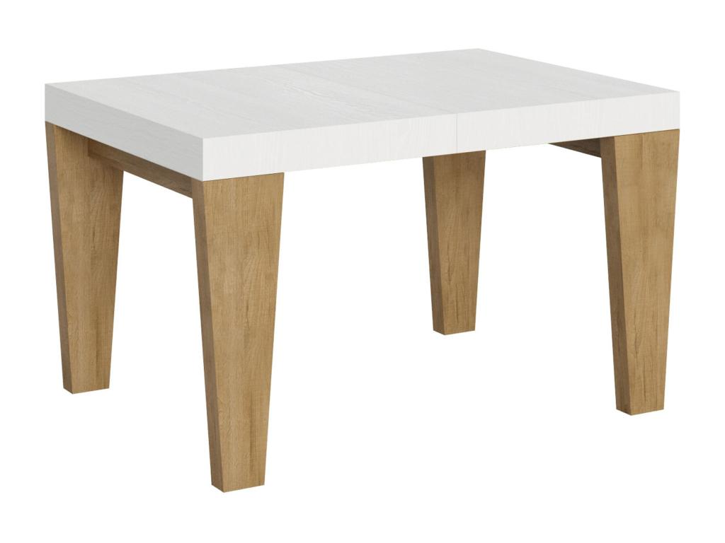 Nobellea Mix extendable table 90x130/390 cm, White Ash top, Natural Oak legs LHYA08935