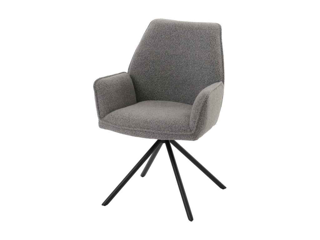 Nobellea-G67 Light Grey Bouclé Dining Chair NDKN68326