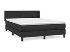 Boisona bed base with black mattress 140x190 cm faux leather WANH25725