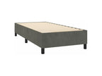 Dekonao bed base and mattress, Dark Grey 90x200 Velvet YACE62585