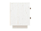 White bedside table 40x34x45 cm Solid pine wood GZKW07740
