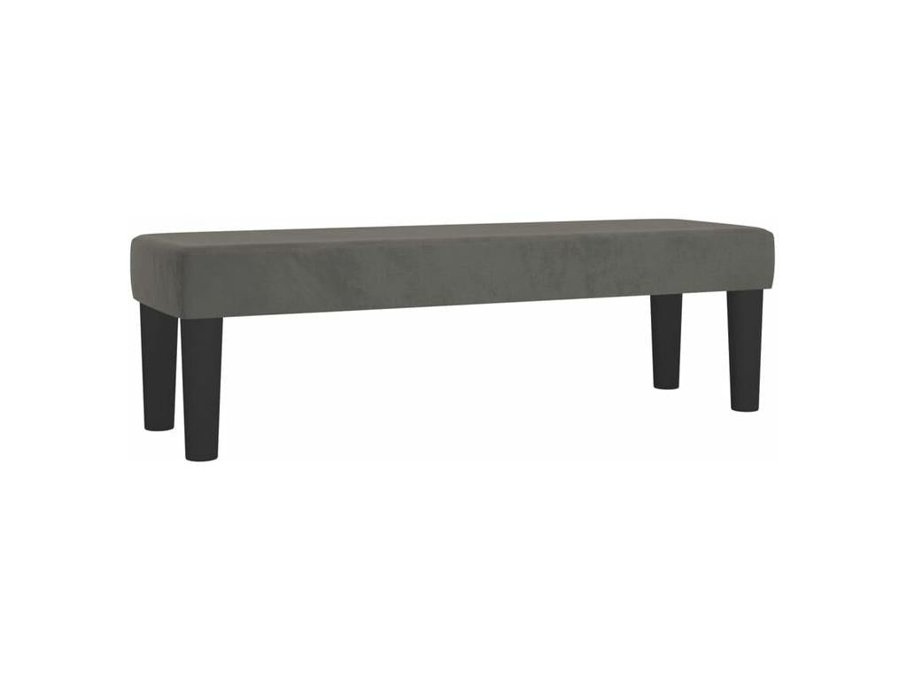 Dekonao bed base and mattress, Dark Grey 140x200 Velvet VUKI41480