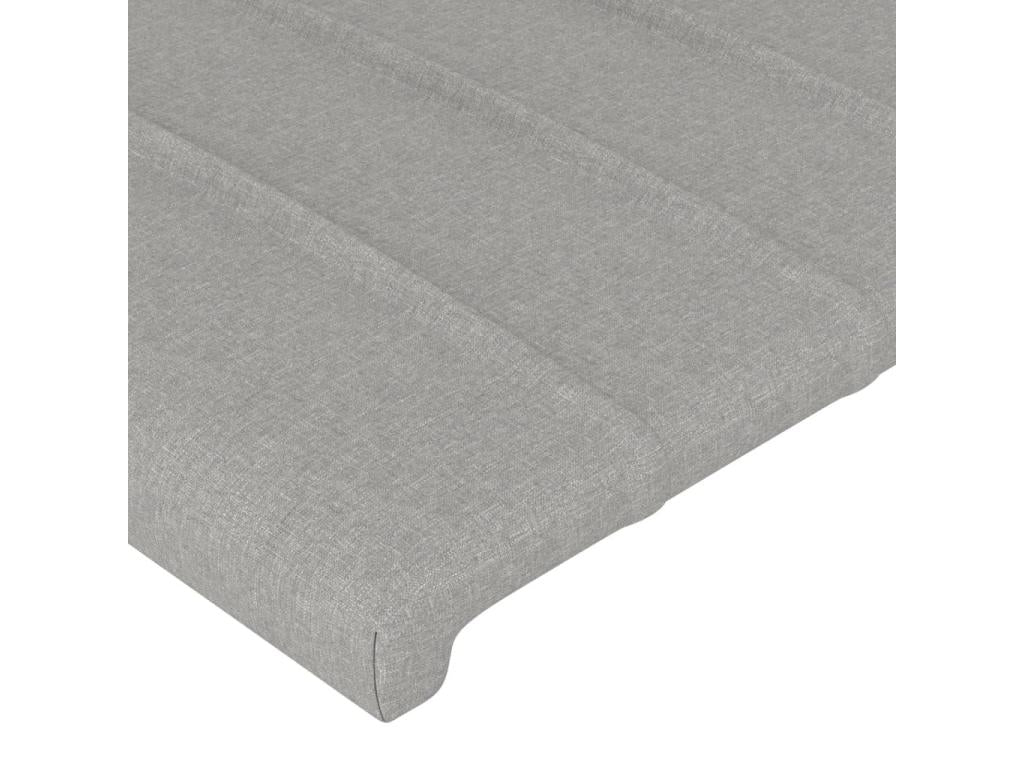 Light grey bed frame without mattress, 200x200 cm, fabric QPZQ00048
