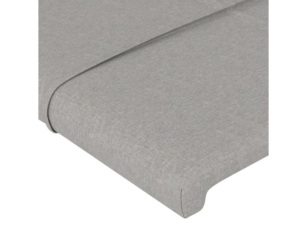 Headboard with wings, light grey, 103x23x78/88 cm, fabric DZNA51826