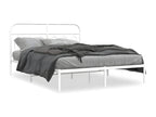 Metal bed frame with white headboard 150x200 cm YFAY09524