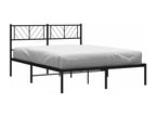 Metal bed frame with black headboard 120x200 cm LENU60472