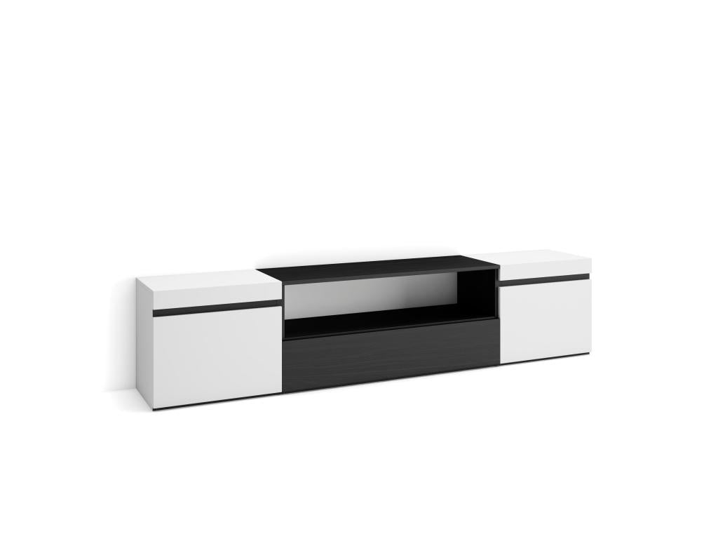 TV Stand/Bench 200x45x35cm For TVs up to 80" Living Room Furniture White and Black EKCD57532