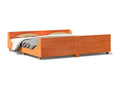Bed frame without mattress, brown wax finish, 180x200cm, solid pine wood, PJUP38771