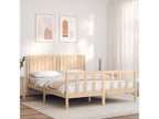 Bed frame with headboard 160x200 solid wood KCUS98351