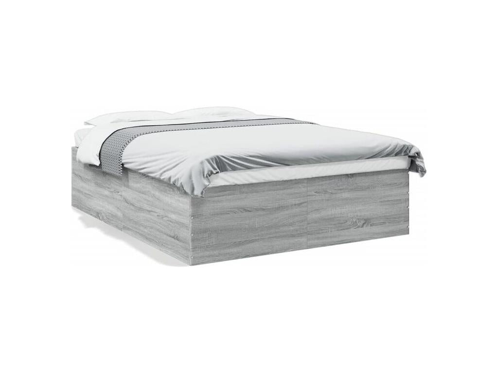 Nobellea grey bed frame 150x200 engineered wood BFYC70011