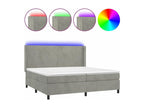 Nobellea bed base with mattress and LED light grey 200x200 BAOO49047