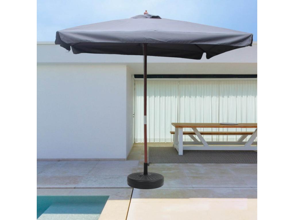 Wooden parasol 3x3 m gray Nobellea ANAY66326