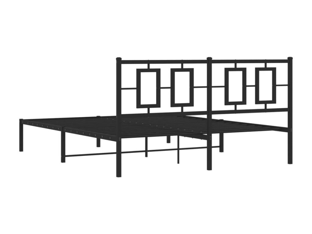 Metal bed frame with black headboard 150x200 WWFE68629