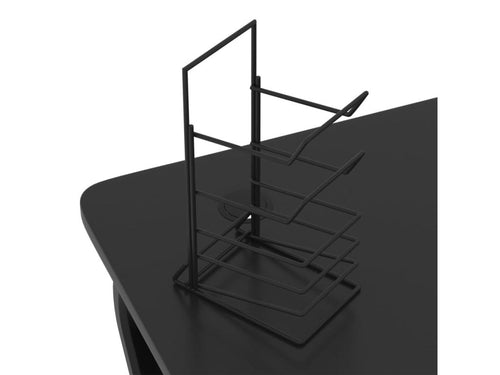 Gaming desk with ZZ-shaped legs, black, 90x60x75 cm, WUPG03972