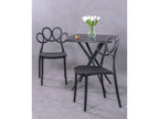 Set of 4 designer chairs and table for the garden - Dream - Black WNPB31442