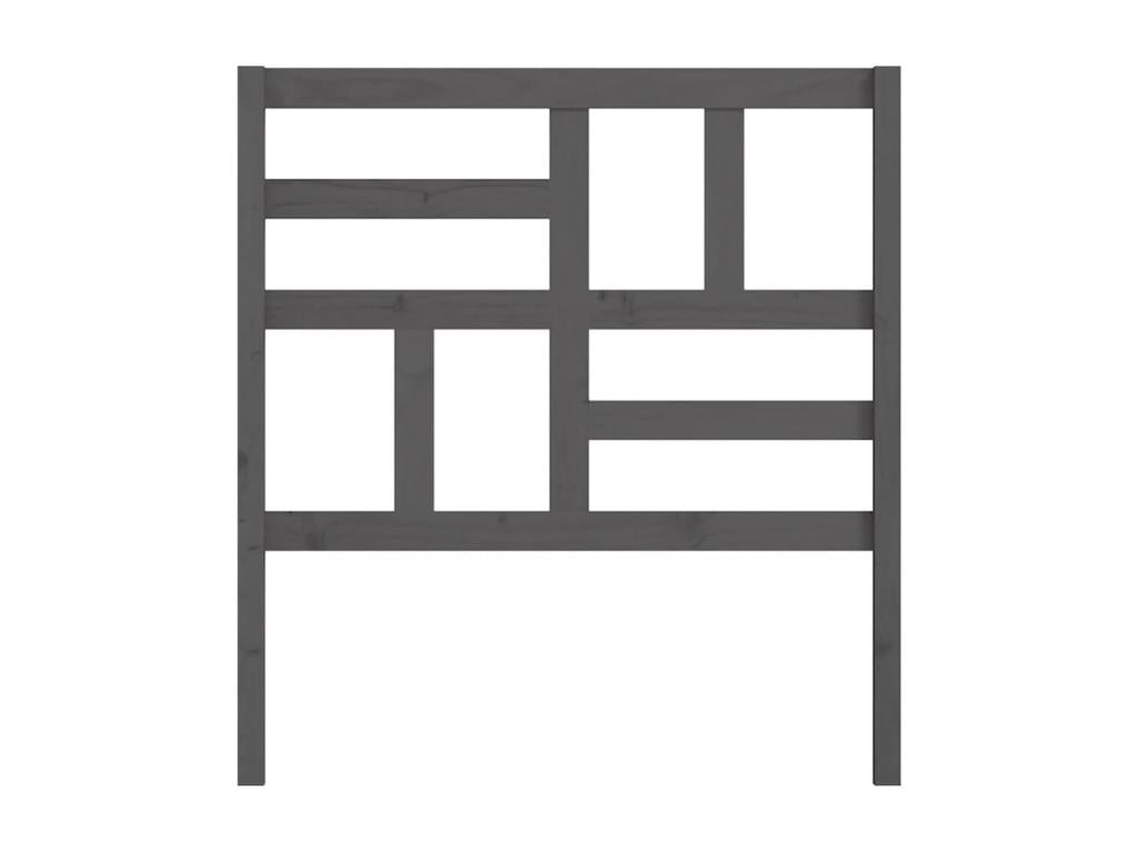 Grey Headboard 81x4x104 cm Solid Pine Wood RNOM12603