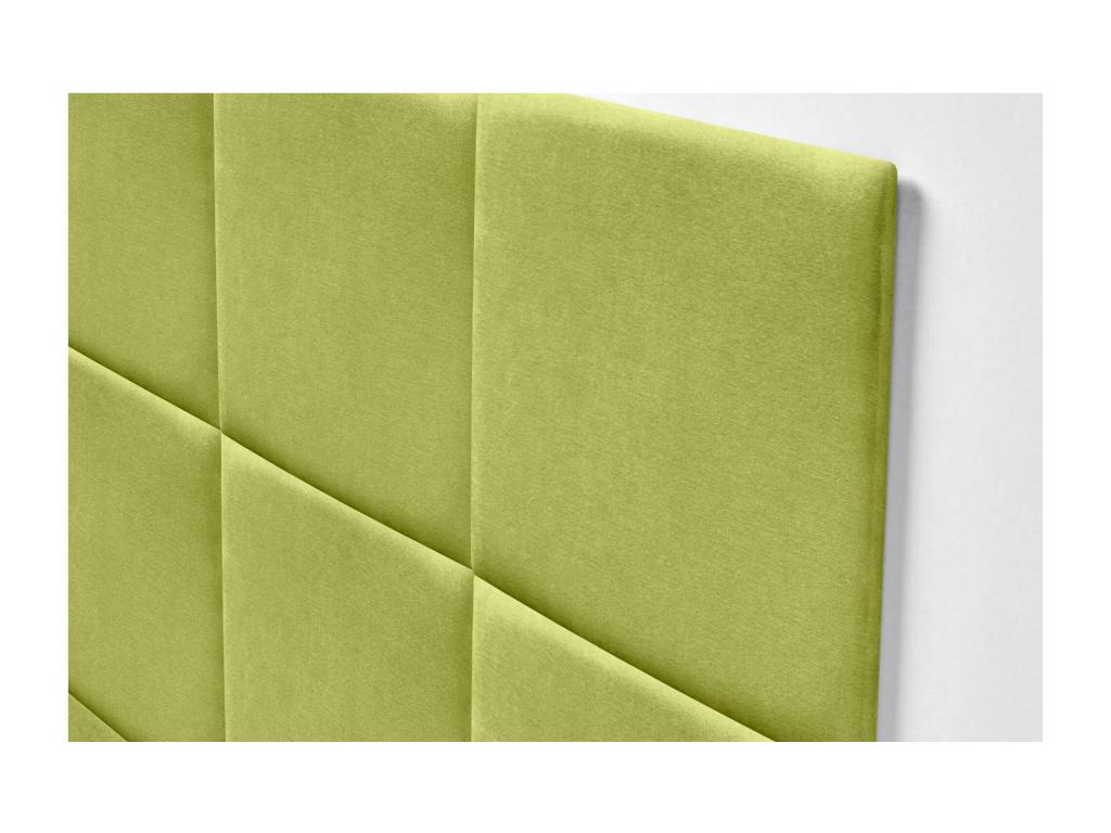Boisona Upholstered Headboard in Boisona Fabric, Composed of Interchangeable Self-Adhesive Bed Panels for Luxury Bedroom, Pistachio, 190 cm, RKDI34011