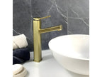 Basin mixer tap with pull-out spout, brushed gold - Nobellea BNHU70321