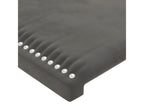 Dark Grey LED Headboard 103x16x118/128 cm Velvet ZFWN06985