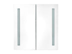 Bathroom cabinet with LED mirror 62x14x60 cm SPQW03985