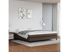 Upholstered bed base with mattress, brown, 200x200 cm, KKVU80412