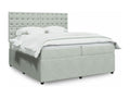Nobellea bed base and mattress, light grey, 200x200cm, velvet, COII61130