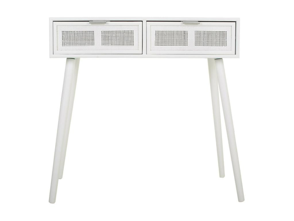 Wooden console table with white trellis, 80x42x79h VBFU71283