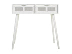 Wooden console table with white trellis, 80x42x79h VBFU71283