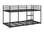 Black bunk bed without mattress, 90x190 cm, steel, LTZN51306