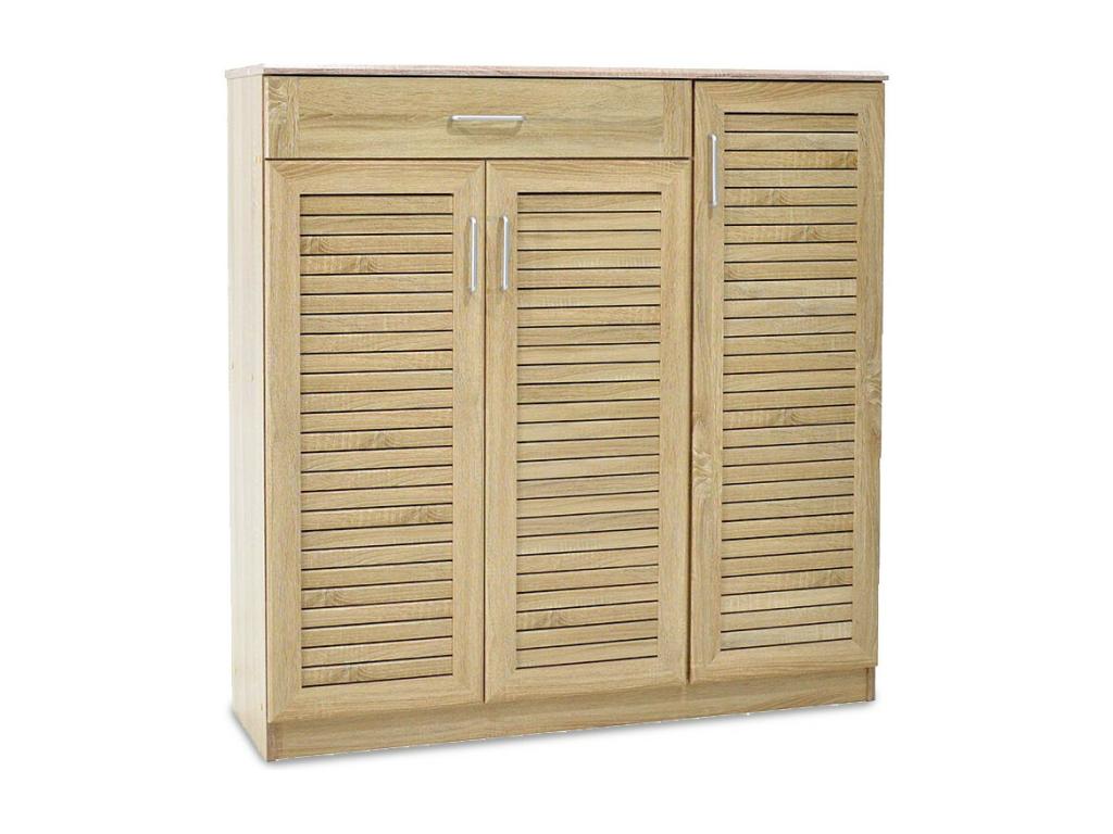 Shoe cabinet for 30 pairs, Nobellea wood, 120x37x123 cm, WDPH71426