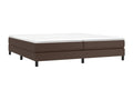 Upholstered bed base with mattress, brown, 200x200 cm, KKVU80412
