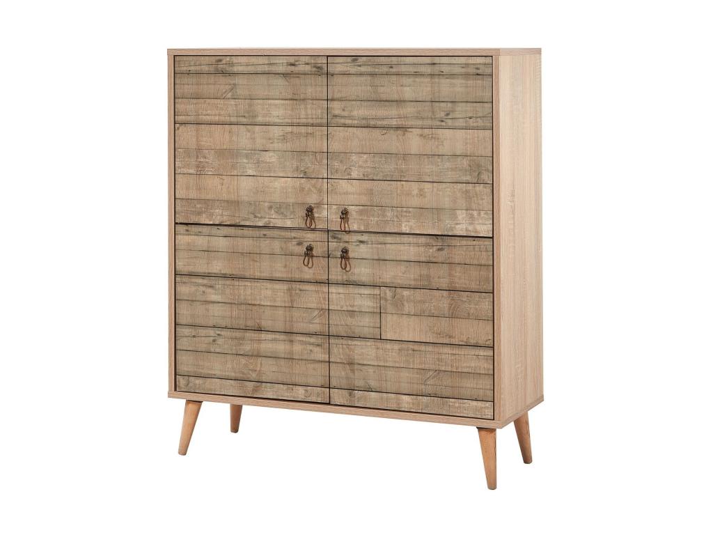 Nobellea 728 EOVB17565 4-door light wood slatted storage unit