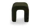 Nobellea - Upholstered stool in looped fabric - Khaki green PKYG01115