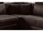 Corner sofa bed - Dekonao - in luxury chocolate fabric, 5/6 seater URPD17716