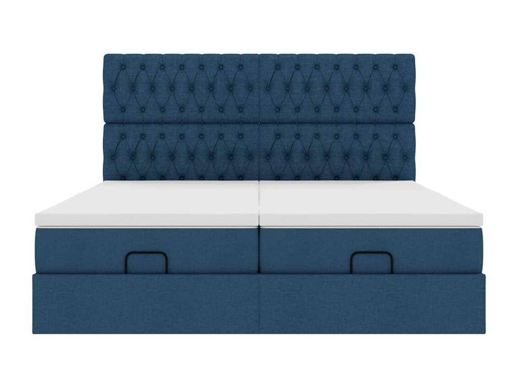 Nobellea bed frame with blue mattress 180x200 cm fabric MTZJ47602