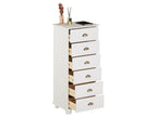 Nobellea apothecary chest of drawers with 6 storage drawers in solid pine with white stain finish PWMU71552
