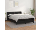 Boisona bed base with black mattress 140x190 cm faux leather WANH25725