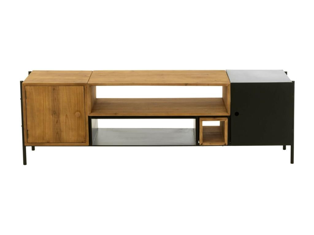 TV stand in wood and black metal, 160cm wide - Nobellea QTTM38220