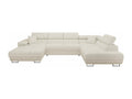 Boisona 103 White Corner Sofa with Sleeping Function and Bed Box, 346cm, EFDR24655