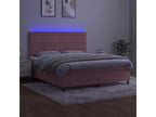 Nobellea bed base with LED mattress, Pink, 180x200cm, Velvet, COIY98377