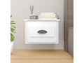 Nobellea - Glossy white wall-mounted bedside table 41.5x36x28 cm WRVM81947