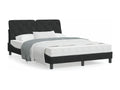 Bed frame with Nobelleaères LED black 140x200 velvet YBEM81494