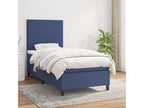 Upholstered bed base with mattress, blue, 100x200 cm, fabric, SXJB66008