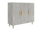 Concrete grey sideboard 90x34x80 cm engineered wood OKMA53024