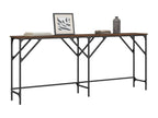 Console table in brown oak, 180x29x75 cm, engineered wood KDCD42355