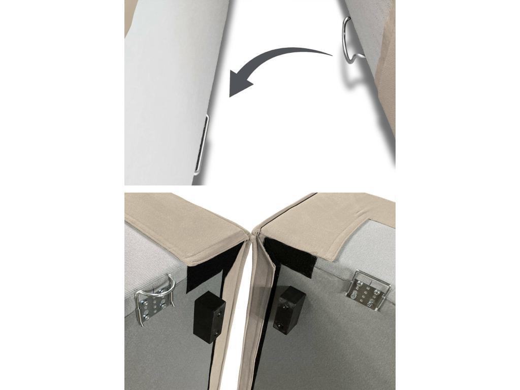 Boisona Fixed Sofa Large Modular 2-Seater Sofa with Left-Hand Peninsula Made in Italy Modern Fabric Sofa 240x170x70 cm Boisona ZLWX89046