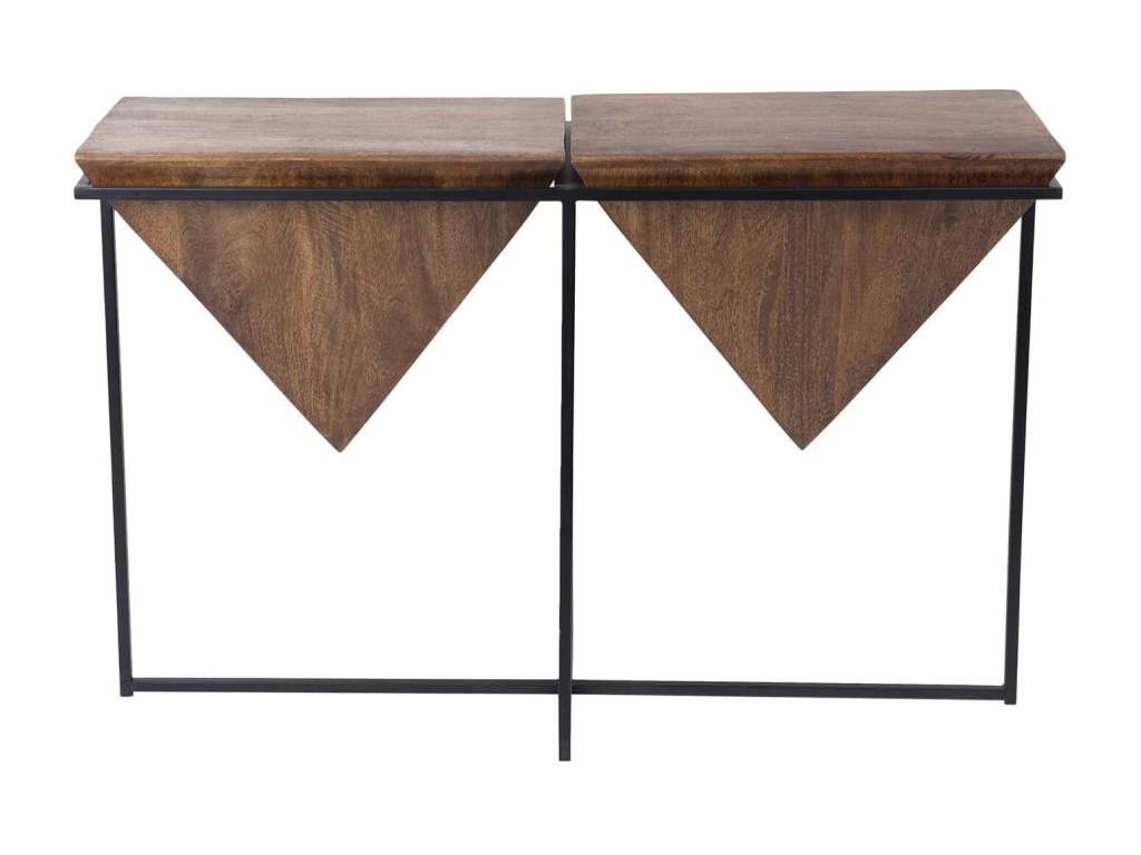 Pyramid console table in wood and metal - Nobellea RIAD26462