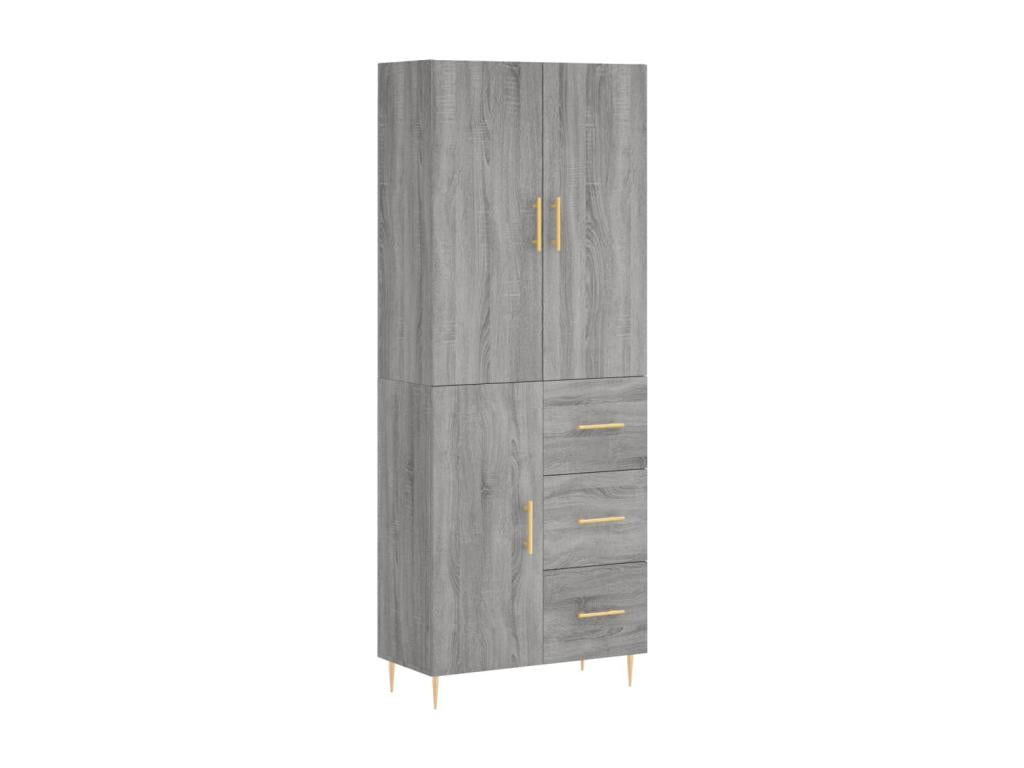 Nobellea high sideboard gray 69.5x34x180 cm Engineered wood YXBJ36100